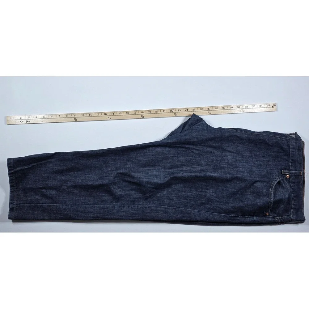Levis 569 Loose Straight Leg Jeans Mens 44x30 Dark Wash Indigo Blue Denim